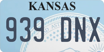 KS license plate 939DNX