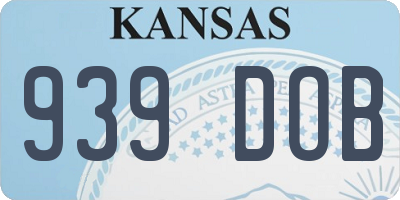 KS license plate 939DOB
