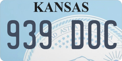 KS license plate 939DOC