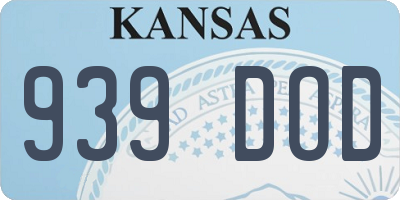 KS license plate 939DOD