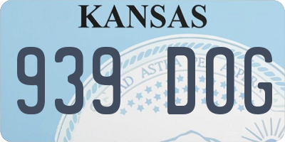 KS license plate 939DOG