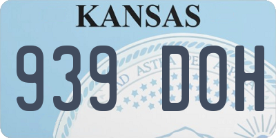 KS license plate 939DOH
