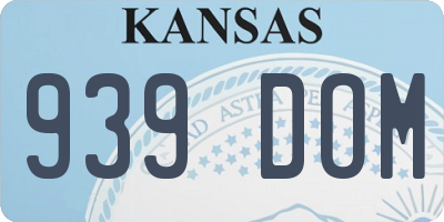 KS license plate 939DOM