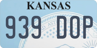KS license plate 939DOP