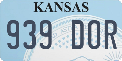 KS license plate 939DOR