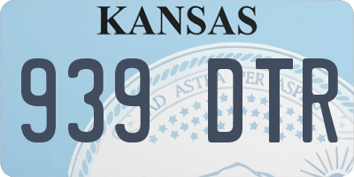 KS license plate 939DTR