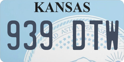KS license plate 939DTW