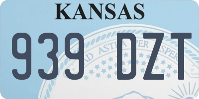 KS license plate 939DZT