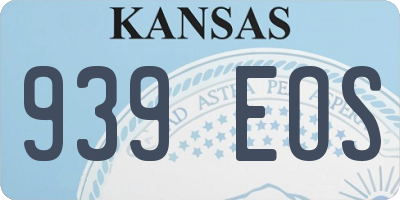 KS license plate 939EOS