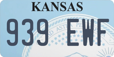 KS license plate 939EWF