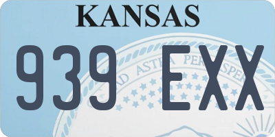 KS license plate 939EXX