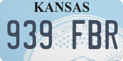 KS license plate 939FBR