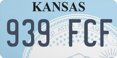 KS license plate 939FCF