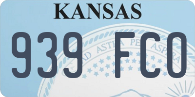 KS license plate 939FCO
