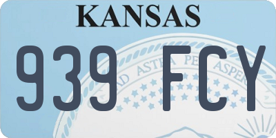 KS license plate 939FCY
