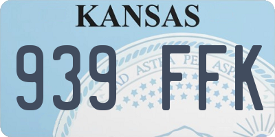 KS license plate 939FFK