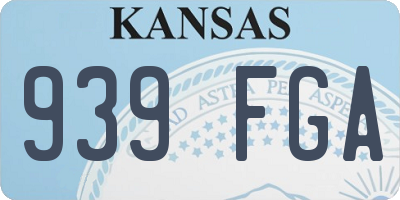 KS license plate 939FGA
