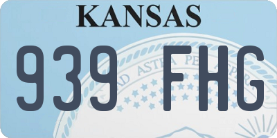 KS license plate 939FHG