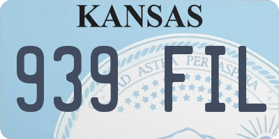 KS license plate 939FIL