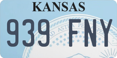 KS license plate 939FNY