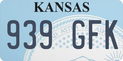 KS license plate 939GFK