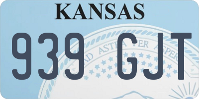 KS license plate 939GJT