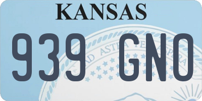 KS license plate 939GNO