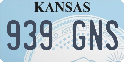 KS license plate 939GNS