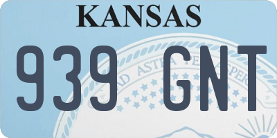 KS license plate 939GNT