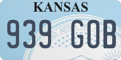 KS license plate 939GOB