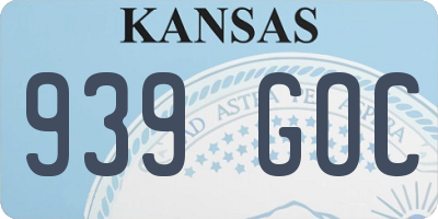 KS license plate 939GOC