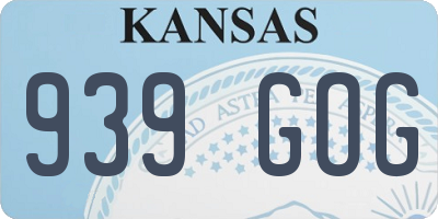 KS license plate 939GOG