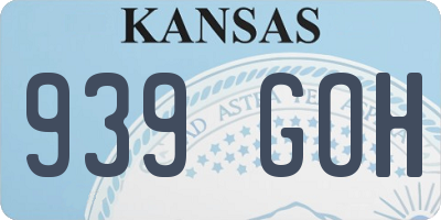 KS license plate 939GOH
