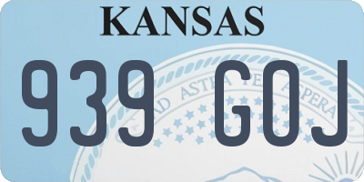 KS license plate 939GOJ