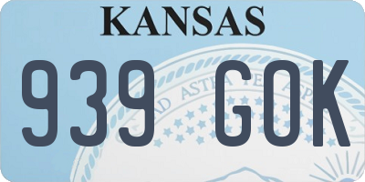 KS license plate 939GOK