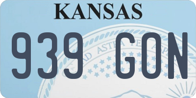 KS license plate 939GON