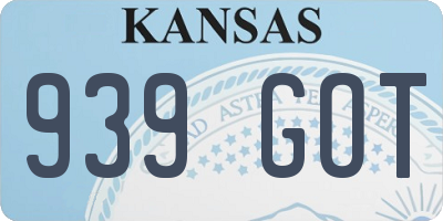 KS license plate 939GOT