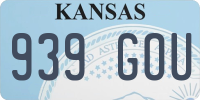 KS license plate 939GOU