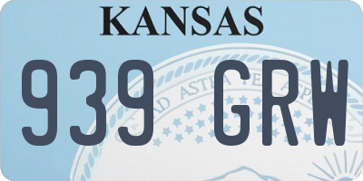 KS license plate 939GRW