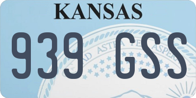 KS license plate 939GSS