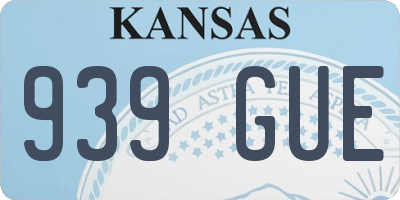 KS license plate 939GUE