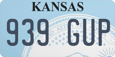 KS license plate 939GUP