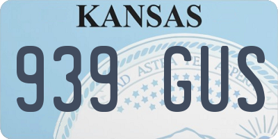 KS license plate 939GUS