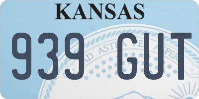 KS license plate 939GUT