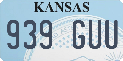KS license plate 939GUU