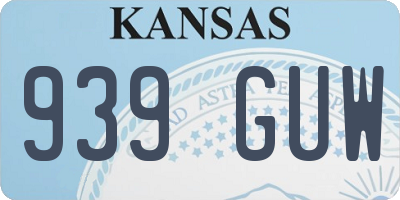 KS license plate 939GUW