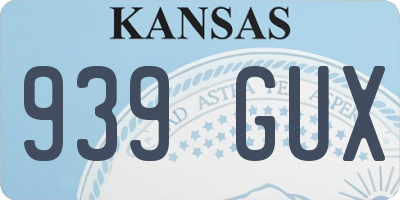 KS license plate 939GUX