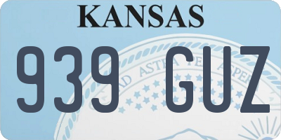 KS license plate 939GUZ