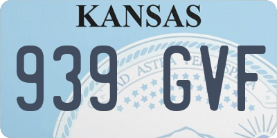 KS license plate 939GVF