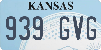 KS license plate 939GVG